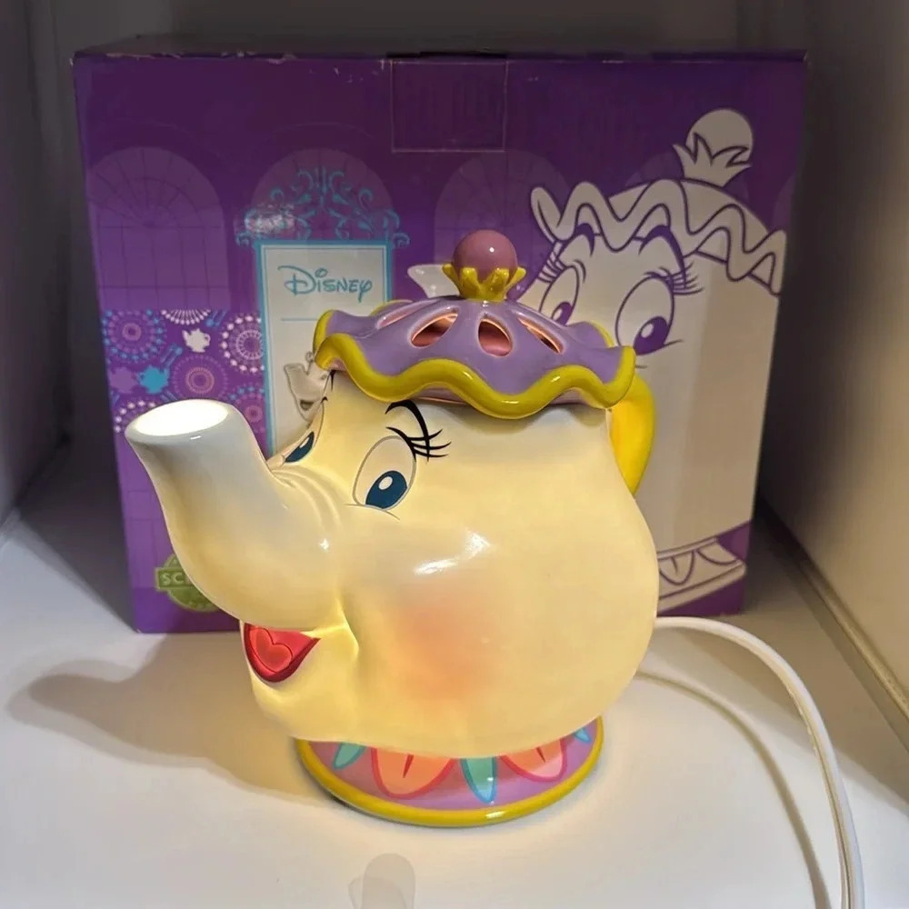Free Gift Scentsy Home DISNEY Beauty & The Beast Mrs. Potts Full Size Wax Warmer